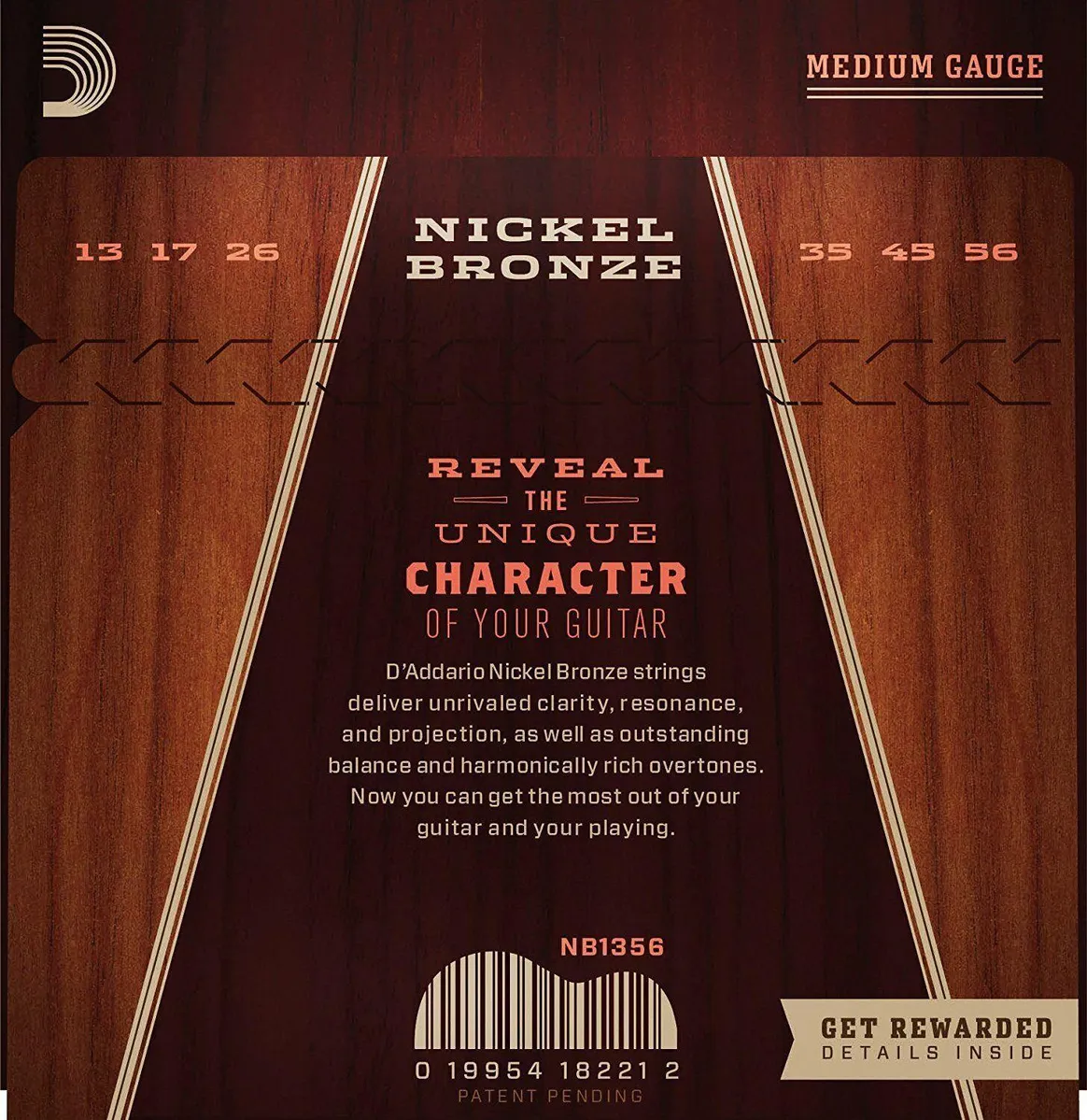 D'Addario Nickel Bronze Acoustic Guitar Strings Medium 13 - 56 - NB1356 - Image 2