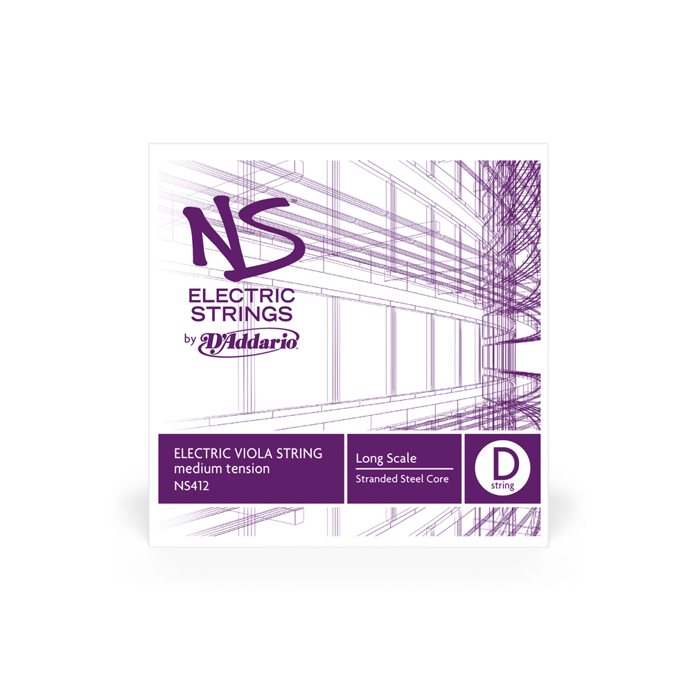 D'Addario NS Electric Viola Single D String, Long Scale, Medium Tension - Image 2