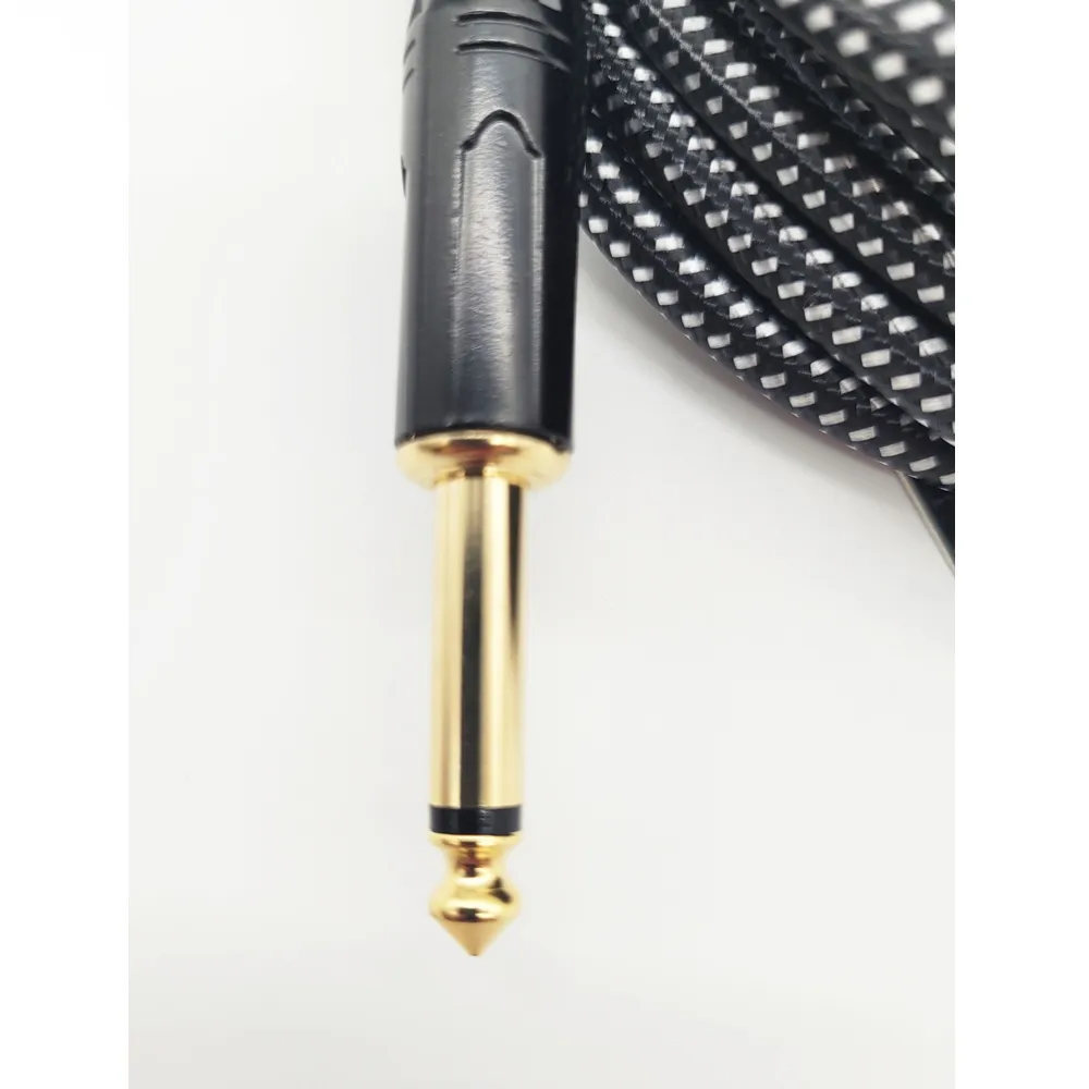 NVE Guitars Instrument Cable gold plated Plugs 10ft - 3m Straight to Straight - Black - Image 2