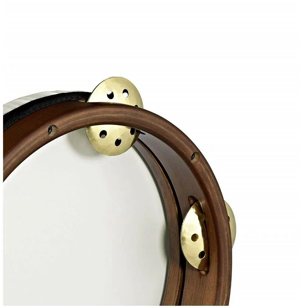 Meinl Percussion PAV10AB-M-TF 10-Inch Rubber Wood Pandeiro / Vented Brass Jingle - Image 2