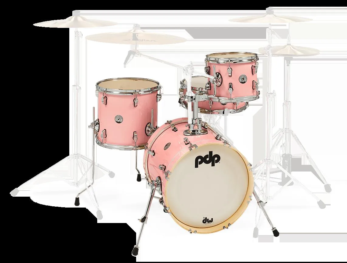 PDP New Yorker 4 Piece Shell Pack Drum Kit - Pale Rose Sparkle - Image 2