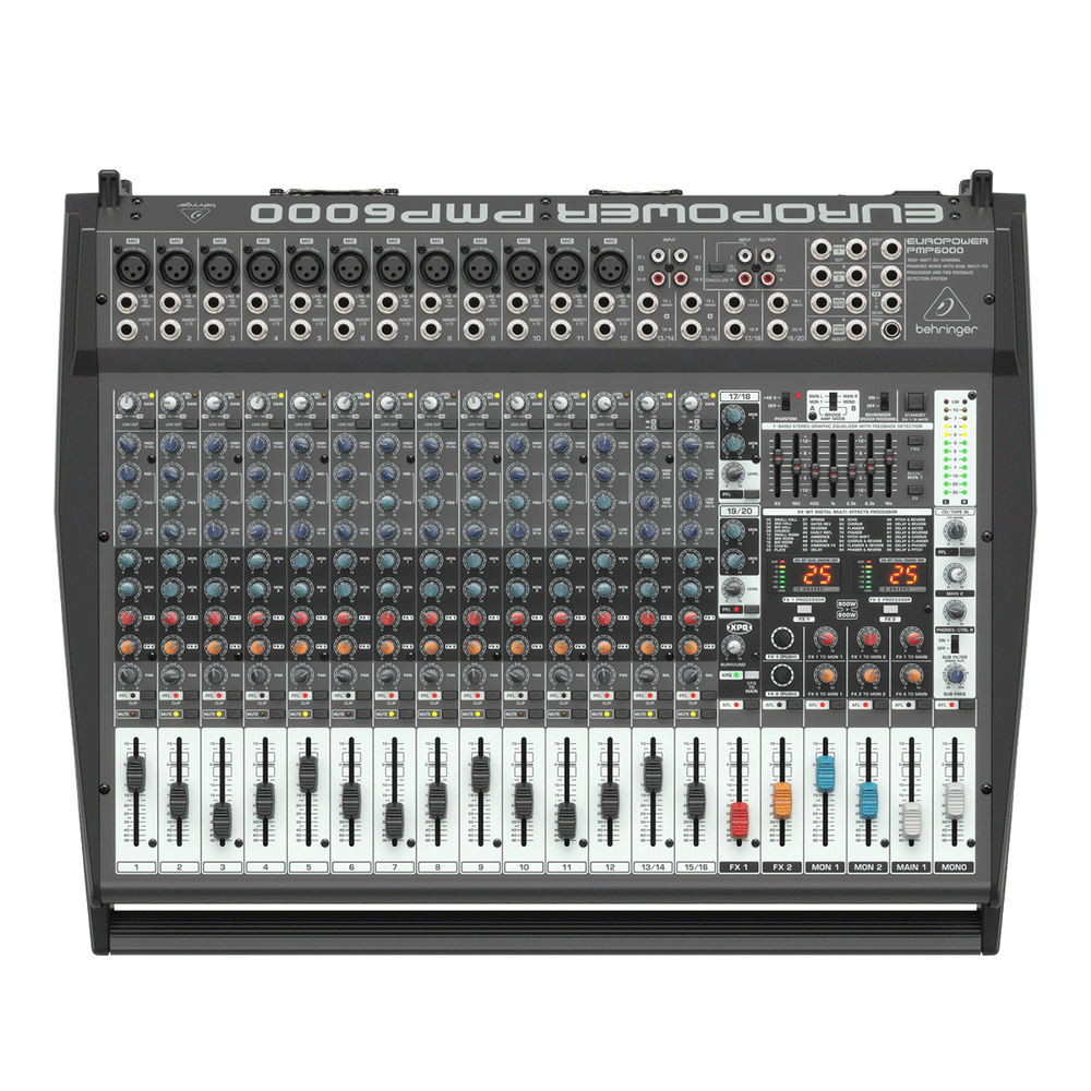 The Behringer Ultra-Compact 1600-Watt 20-Channel Europower PMP580S Powered Mixer - Image 2