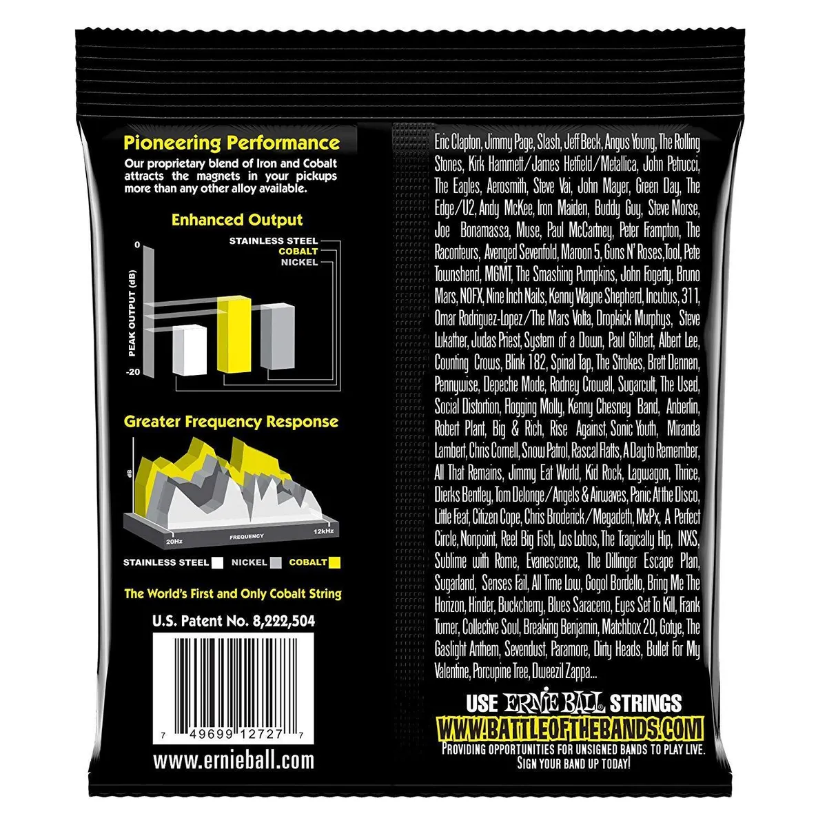 Ernie Ball 2727 Cobalt Beefy Slinky Electric Guitar Strings 11 - 54 , USA Made - Image 2