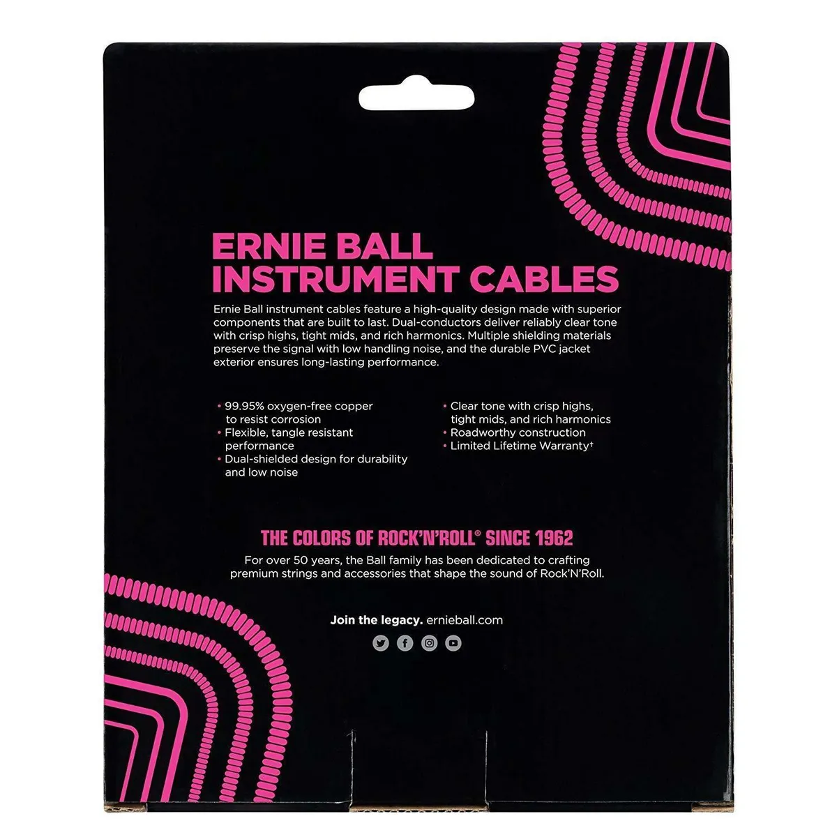 Ernie Ball 30' Coiled Straight / Straight Instrument Cable - Black - 30 Foot - Image 2