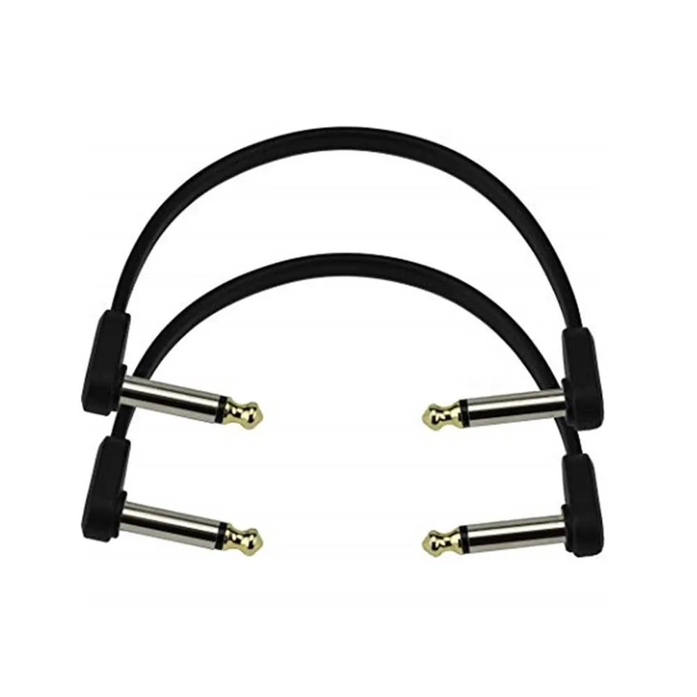 D'Addario Right Angled Flat Patch Cable - 6" Twin Pack - 2 cables - Image 2