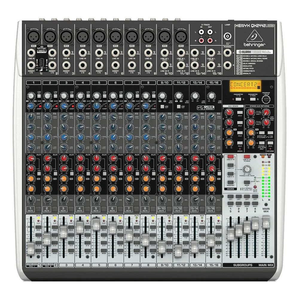 Behringer Xenyx QX2442USB Mixer with USB and Effects Open Box - Image 2