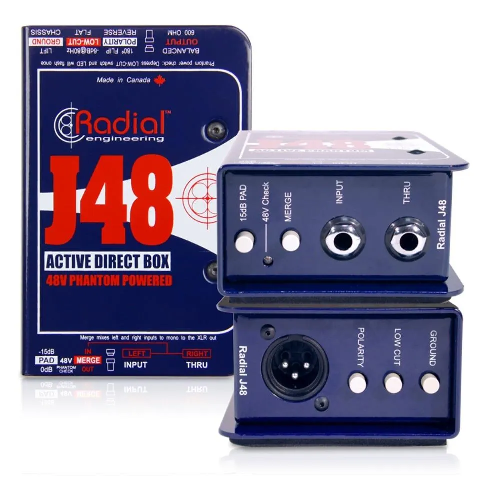 Radial J48 1-channel Active 48v Phantom Power Direct Box - Image 2