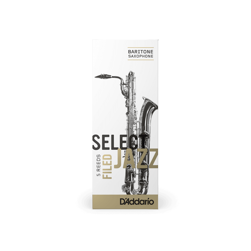 D'Addario Select Jazz Filed Baritone Saxophone Reeds, Strength 4 Hard, 5-pack - Image 2