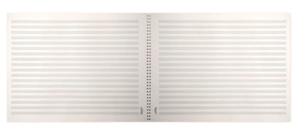 Archives Spiral-Bound Manuscript Book, 18 Stave, 64 pages, 12 x 16 inches - Image 2
