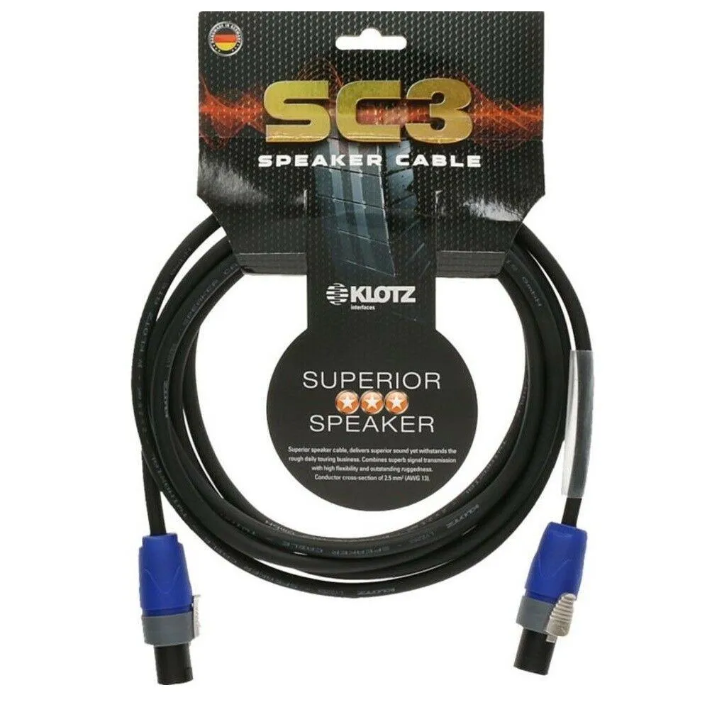 Klotz SC3 speaker cable Neutrik speakON F-F 5 Mtr - 2 Pack - Image 2