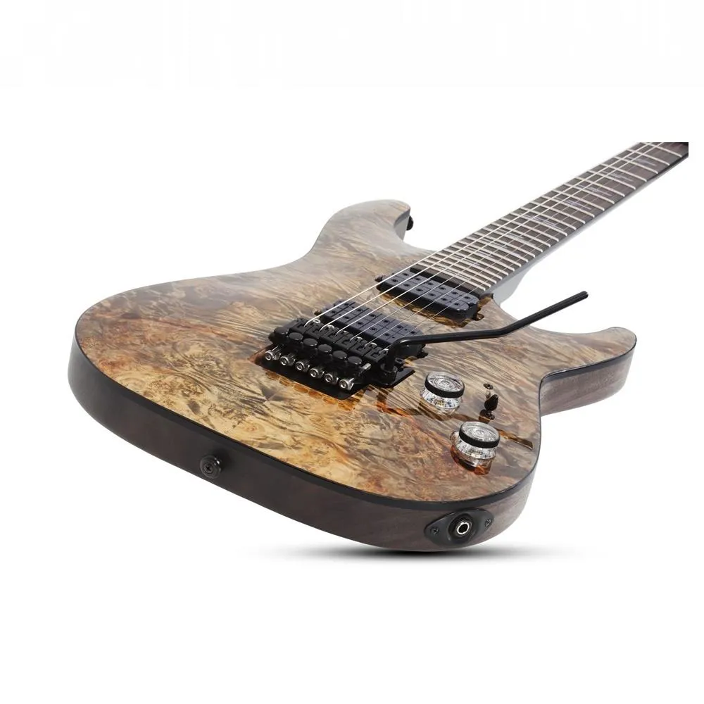 Schecter Omen Elite-6 FR Floyd Rose Electric Guitar - Charcoal - Image 2