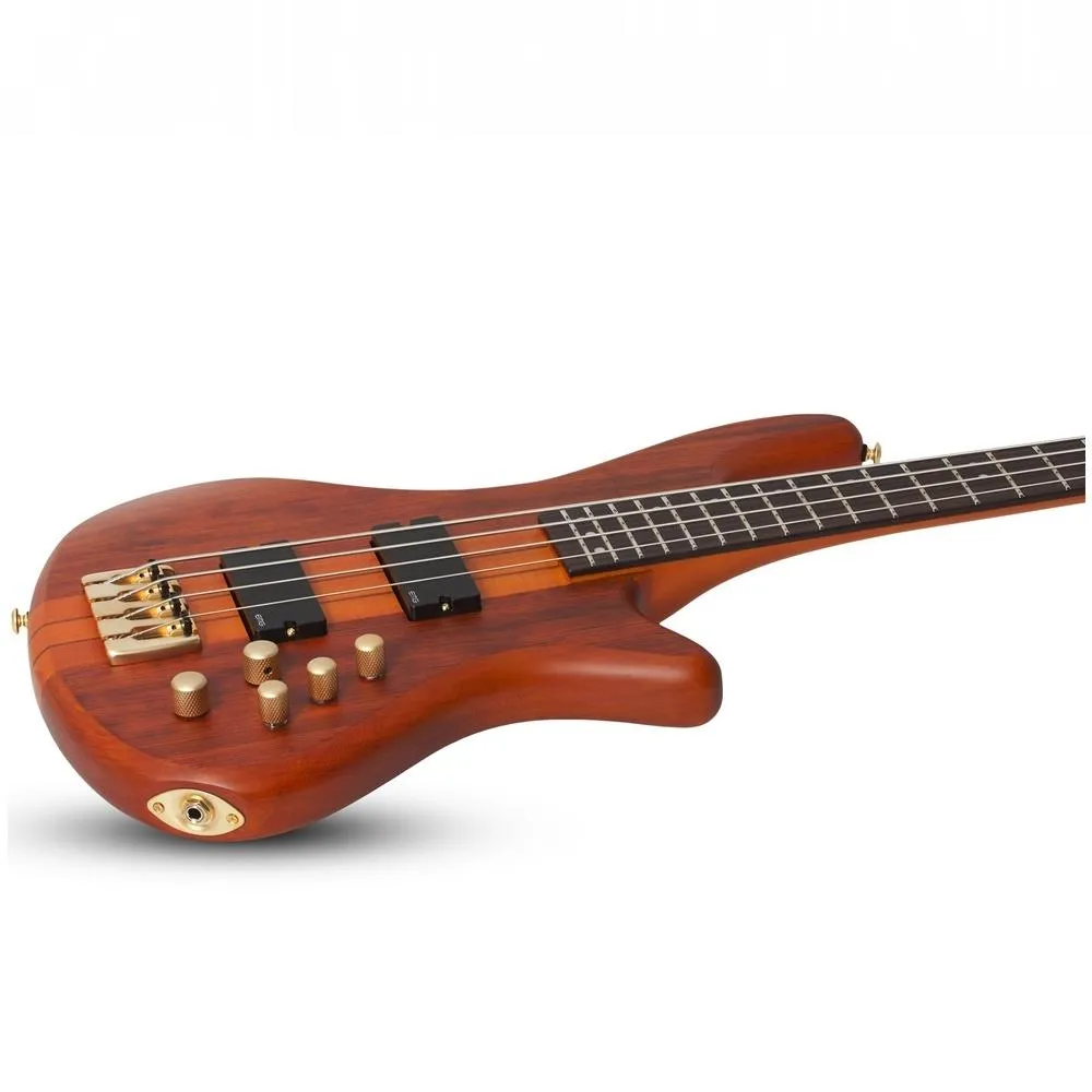 Schecter 4 String Stiletto Studio-4 electric Bass Guitar - Honey Satin - Image 2