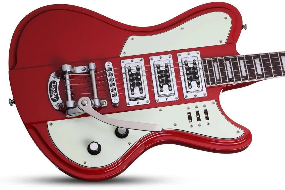 Schecter Retro Ultra-III Electric Guitar in Vintage Red - Image 2