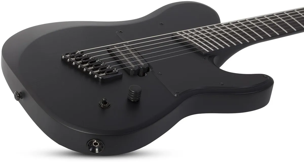 Schecter PT Black Ops 7 String Electric Guitar - Satin Black Open Pore - Image 2