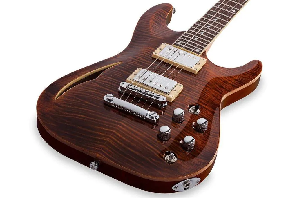 Schecter C-1 E/A Classic Semi-hollowbody Electric Guitar - Cats Eye - Image 2