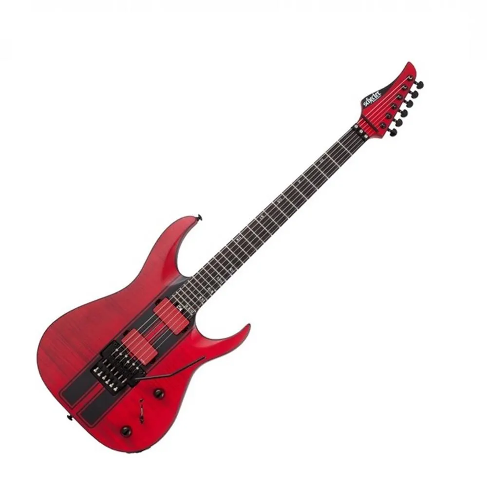 Schecter Banshee GT-6 FR Electric Guitar - Satin Trans Red Fact 2nd - Image 2