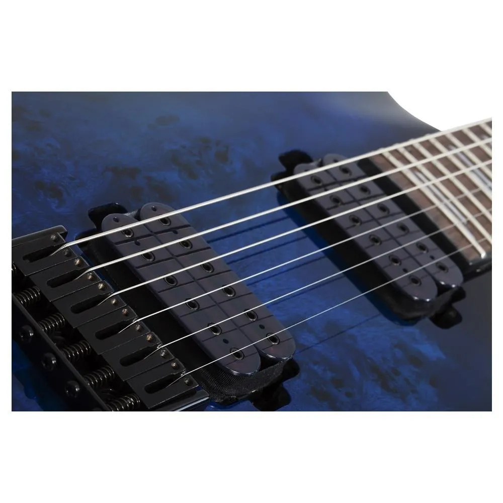 Schecter Omen Elite-6 Electric Guitar - See Thru Blue Burst Fact 2nd - Image 2