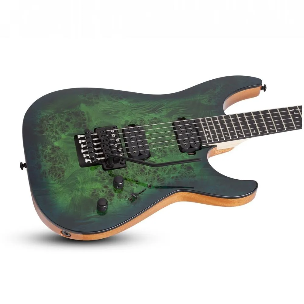 Schecter C-6 Pro Floyd Rose Electric Guitar Aqua Burst - Image 2
