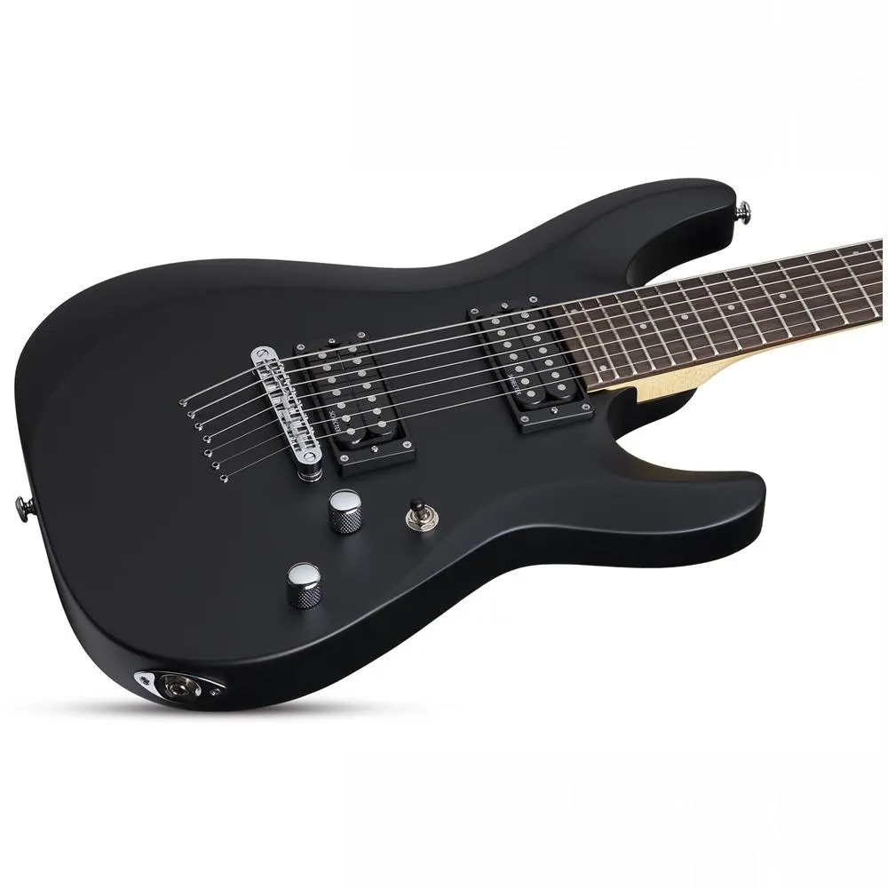 Schecter C-7 Deluxe 7-String Electric Guitar Satin Black - Image 2