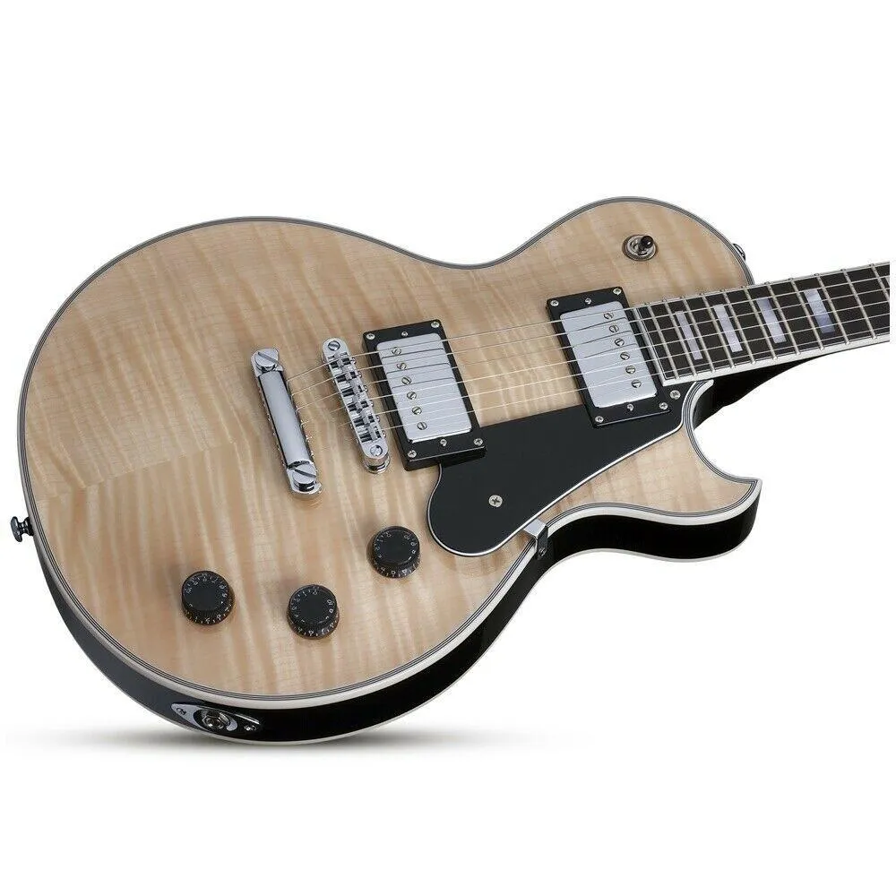 Schecter Solo-II Custom Electric Guitar - Ebony/Gloss Natural - 655 RRP $2,249 - Image 2