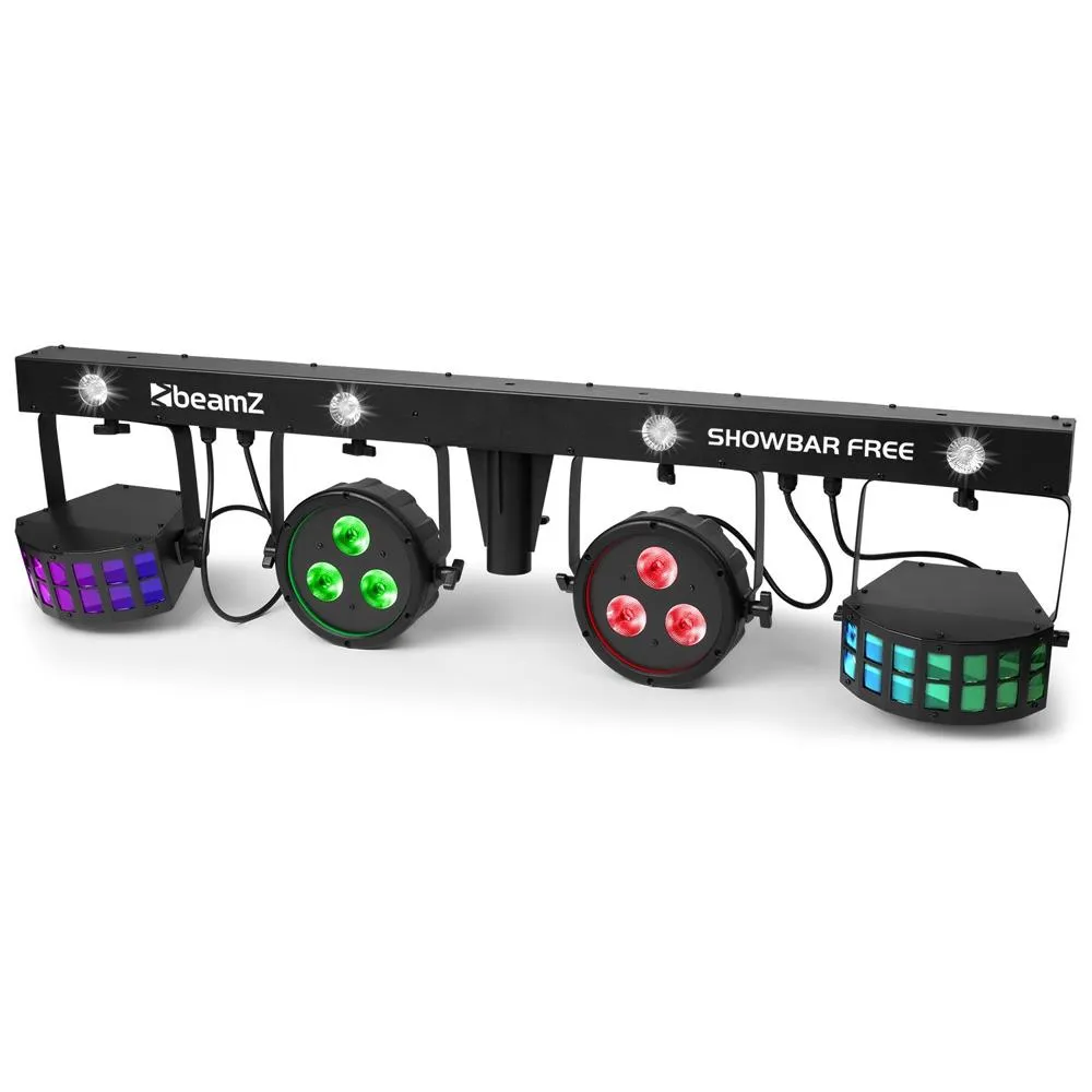 Beamz SHOWBAR-FREE 2x Par 2x Derby and Strobe - Image 2