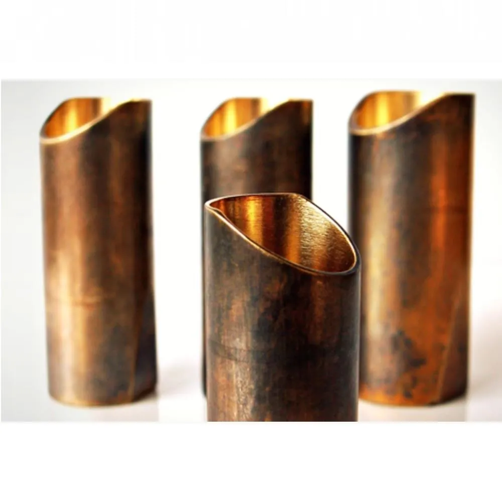 The Rock Slide Aged Brass Swamp Guitar Slide - Large - Image 2