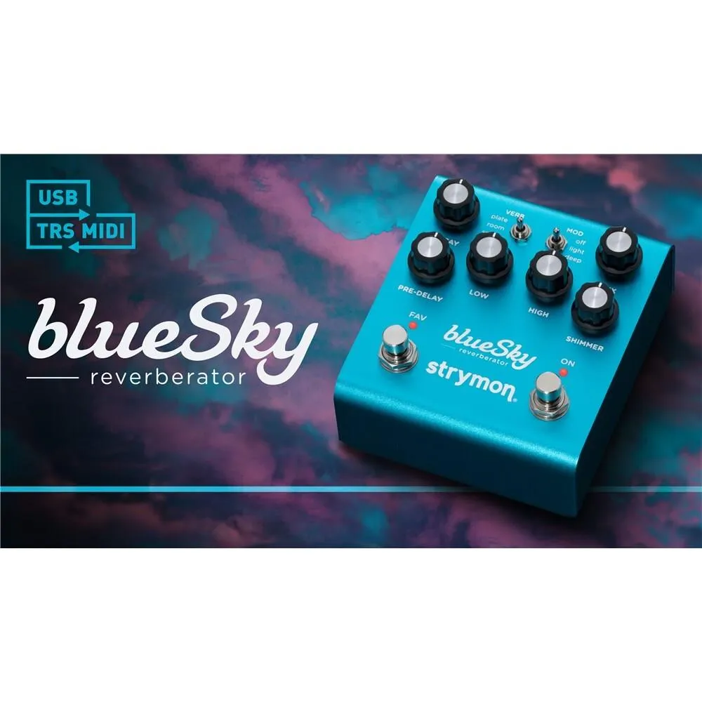 Strymon blueSky Reverberator Guitar Effects Pedal blue Sky 2 - Image 2