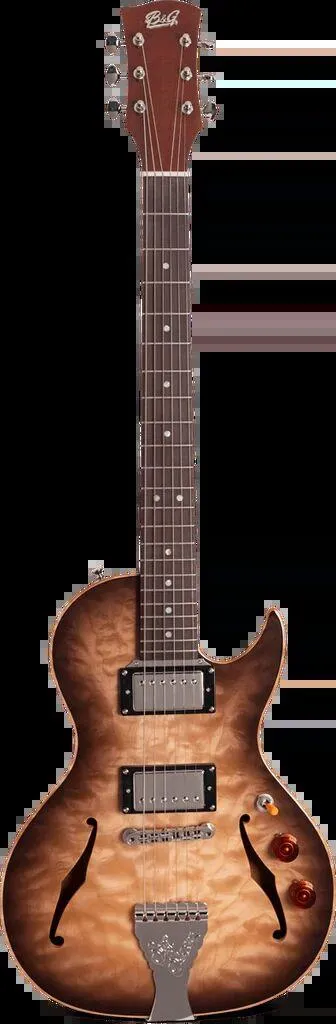 B&G Step Sister Cutaway Electric Guitar - Quilted Maple - Wolf Burst - Image 2