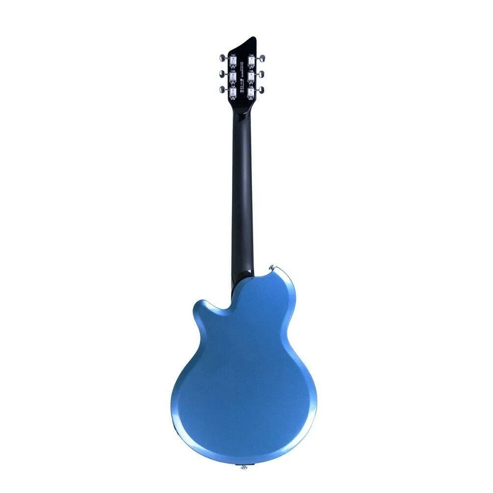 SUPRO Electric Guitar Westbury Metallic Blue - Gold Foil Pickups - Image 2