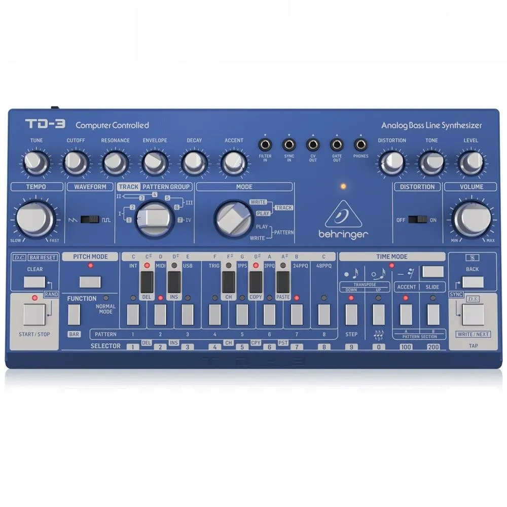 Behringer TD-3-BU Analog Bass Line Synthesizer - Blue - Image 2