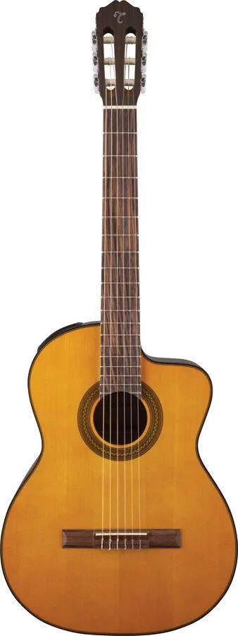 Takamine GC1 Series AC/EL Classical Guitar with Cutaway in Natural Gloss Finish - Image 2