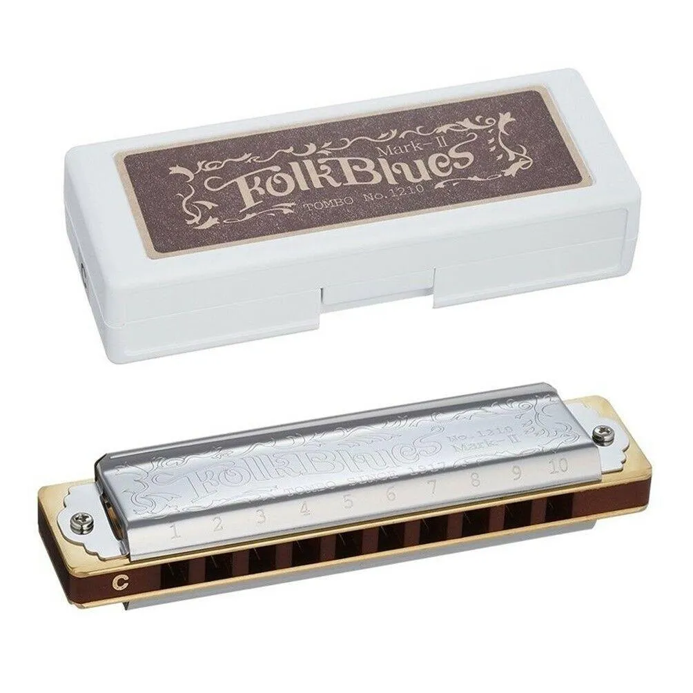 Tombo Folk Blues Mk II Harmonica 3-Pack Made in Japan Keys C G E - Image 2