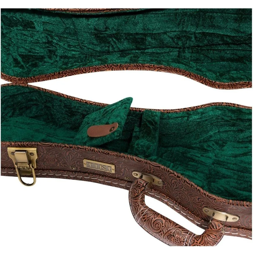 Deluxe Shaped Concert Ukulele Hard Case (Paisley Brown) - Image 2