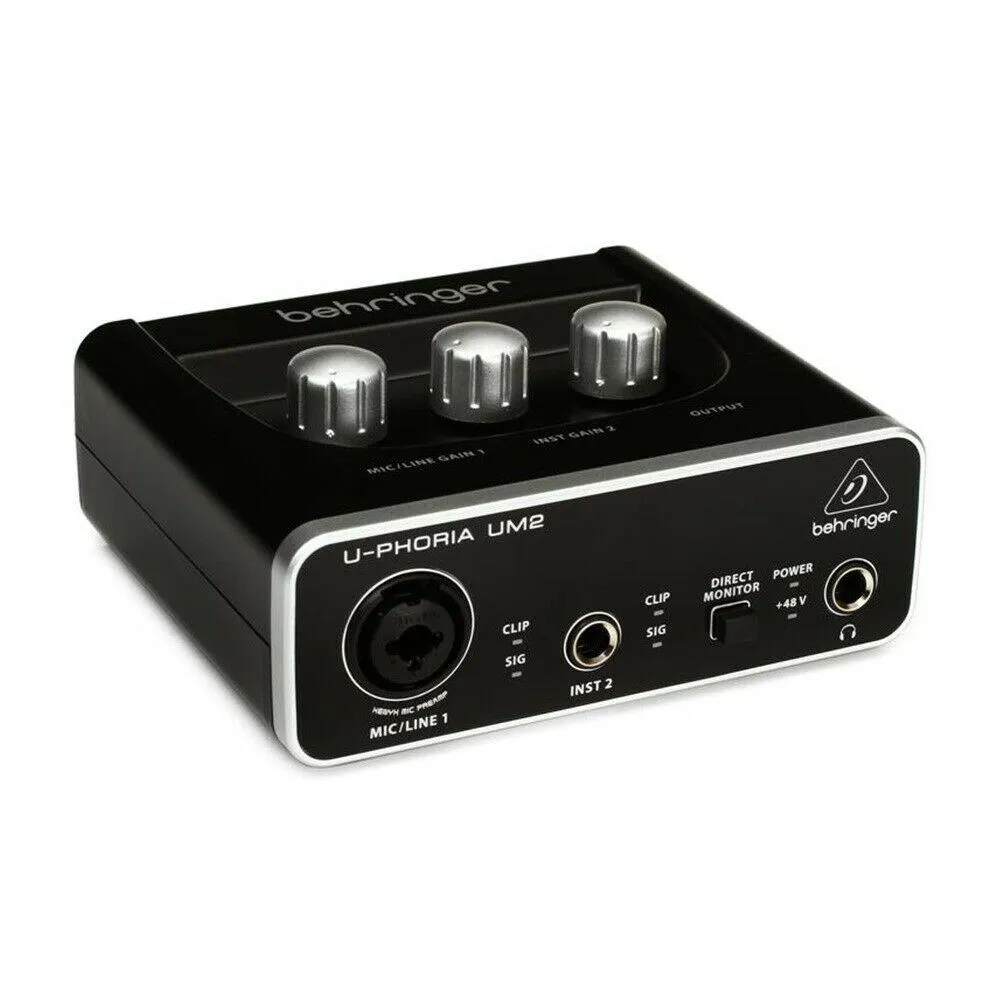 Behringer U-Phoria UM2 2-channel USB Audio Interface with 1 XENYX Preamp - Image 2