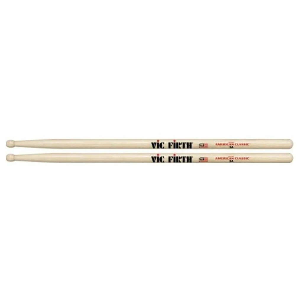 Vic Firth American Classic Drumsticks - 3A - Wood Tip - 3 Pairs - Image 2