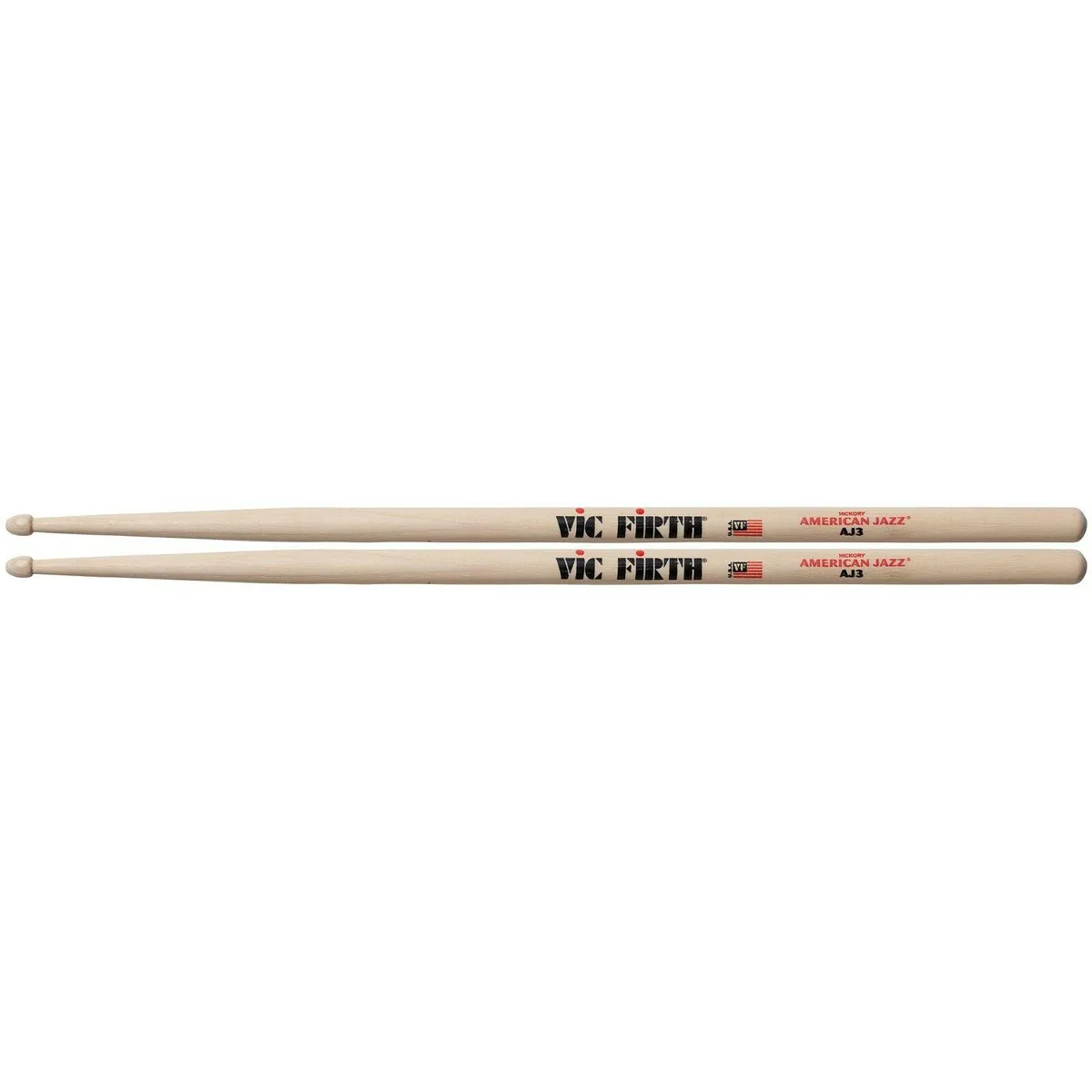 Vic Firth American Jazz 3 Drumsticks Wood Tip - 3 Pairs Drum Sticks Hickory - Image 2
