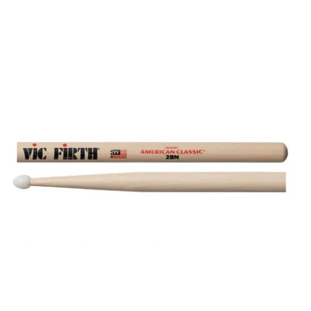 Vic Firth 2BN Classic Hickory 2B Nylon Tip Drum Sticks 3 Pairs Drumsticks - Image 2