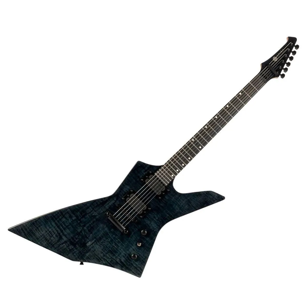 Spira Guitars X-500 TBK Ebony Fretboard Electric Guitar - Transparent Black - Image 2