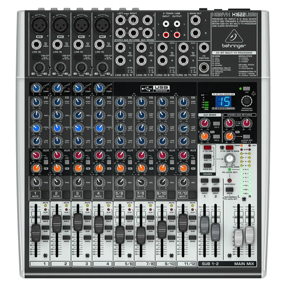 Behringer Xenyx X1622USB Mixer with USB and Effects 12-channel USB Mixer - Image 2