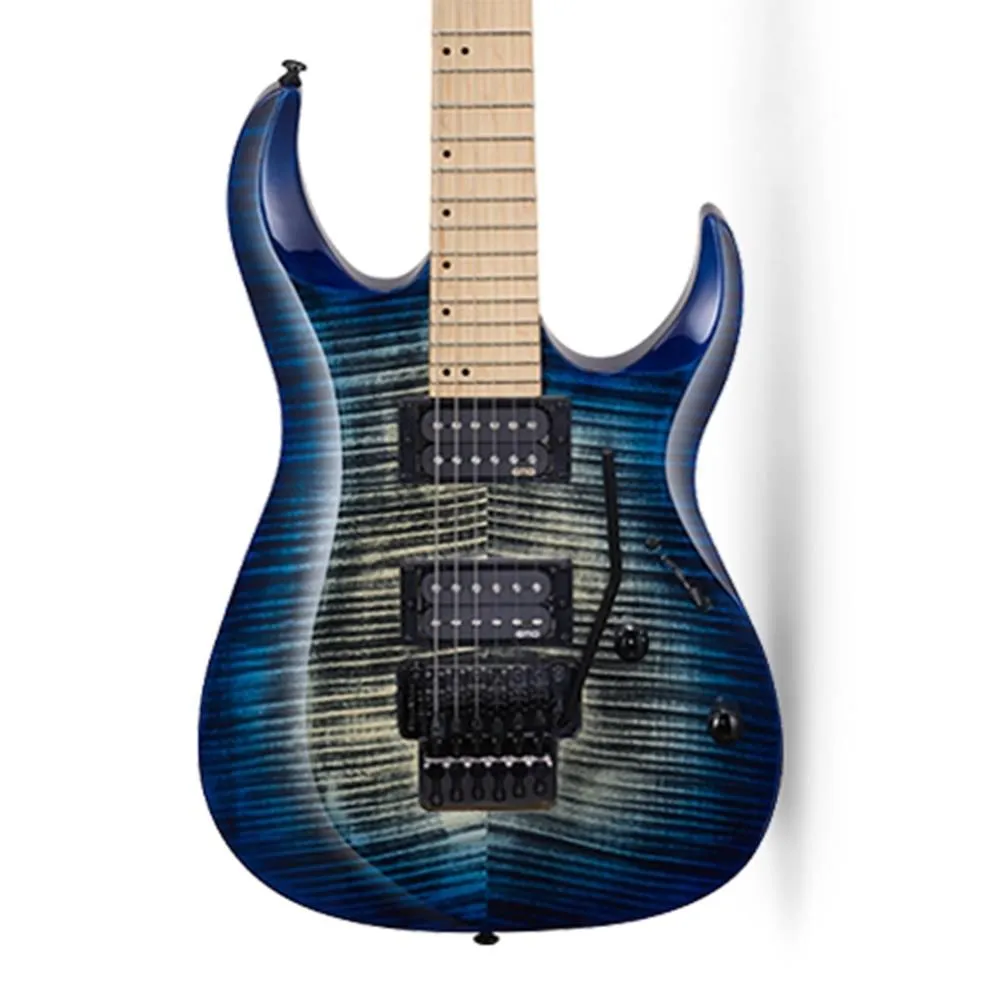 Cort X300 BLB Electric Guitar Blue Burst Finish EMG Pickups Floyd Rose - Image 2