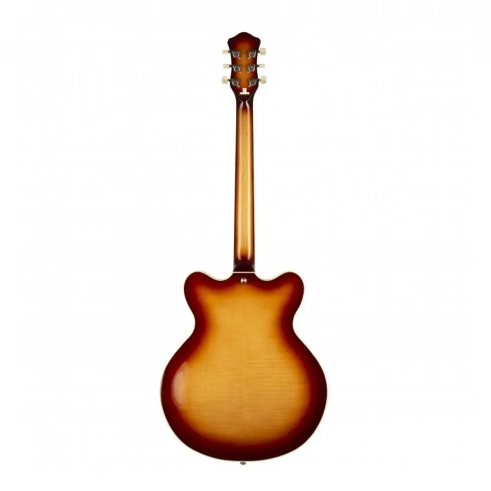 Hofner Verythin Special Edition Electric Guitar - Brunette Sunburst - Image 3