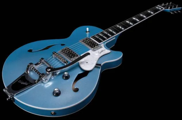 Godin Imperial Blue 6-String Montreal Premiere LTD Hollowbody Electric Guitar - Image 3