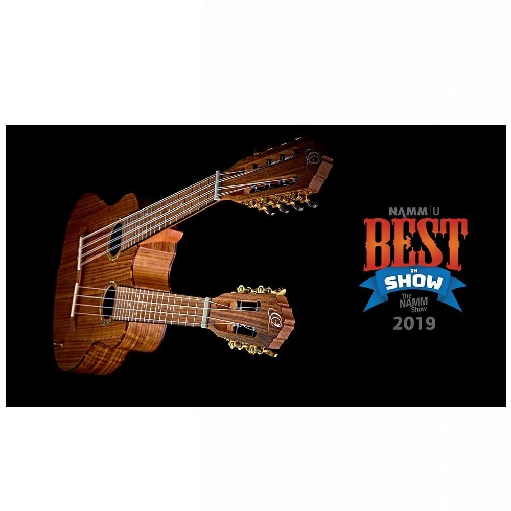 ORTEGA Hydra Double Neck Tenor Ukulele Acoustic/Electric Ovangkol - Image 3