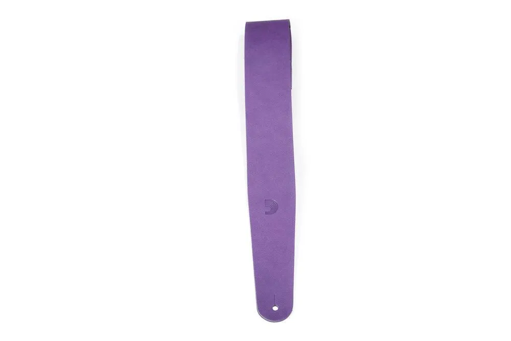 D'Addario Deluxe Leather Guitar Strap, Cantanella, Purple - Image 3
