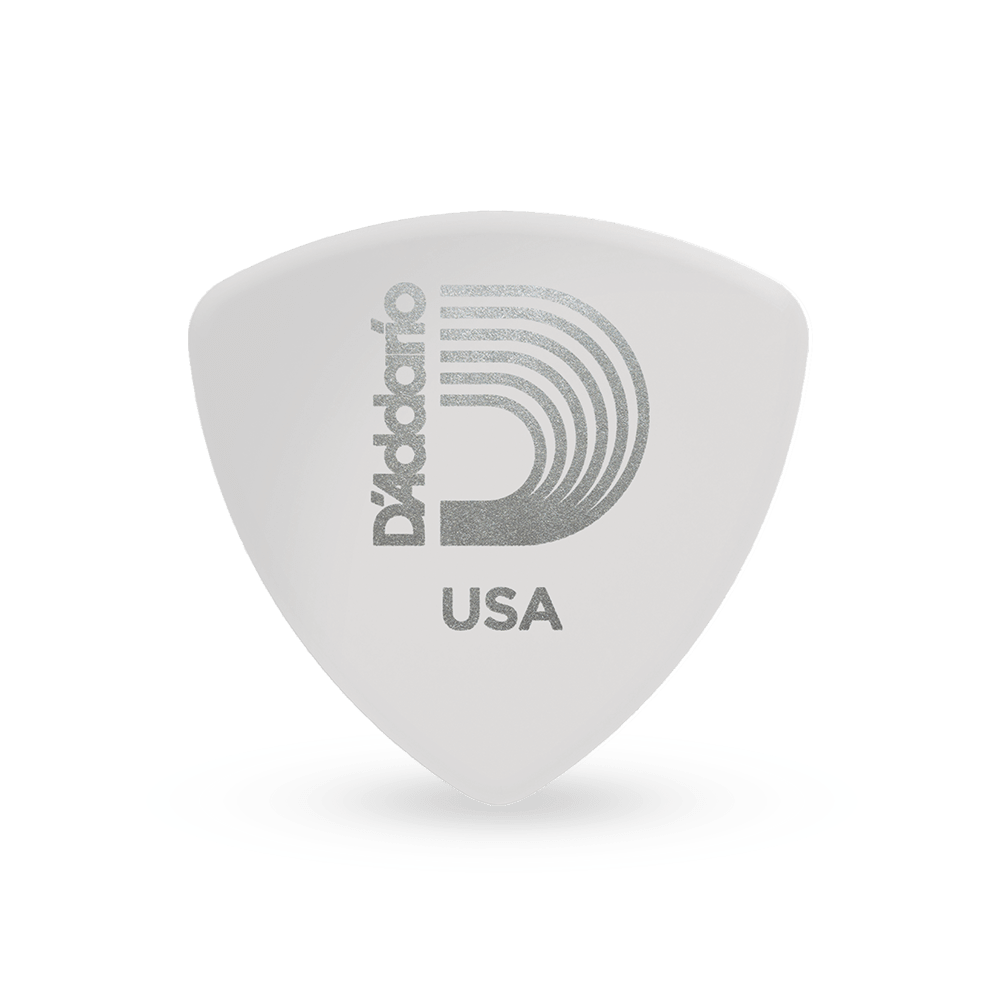 D'Addario White Celluloid Guitar Picks, 100 pack, Medium, Wide Shape - Image 3
