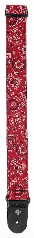 D'Addario Woven Guitar Strap, Bandana Red - Image 3