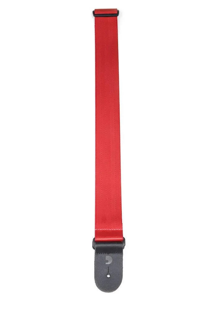 D'Addario Seat Belt Guitar Strap, Red 50mm - Image 3