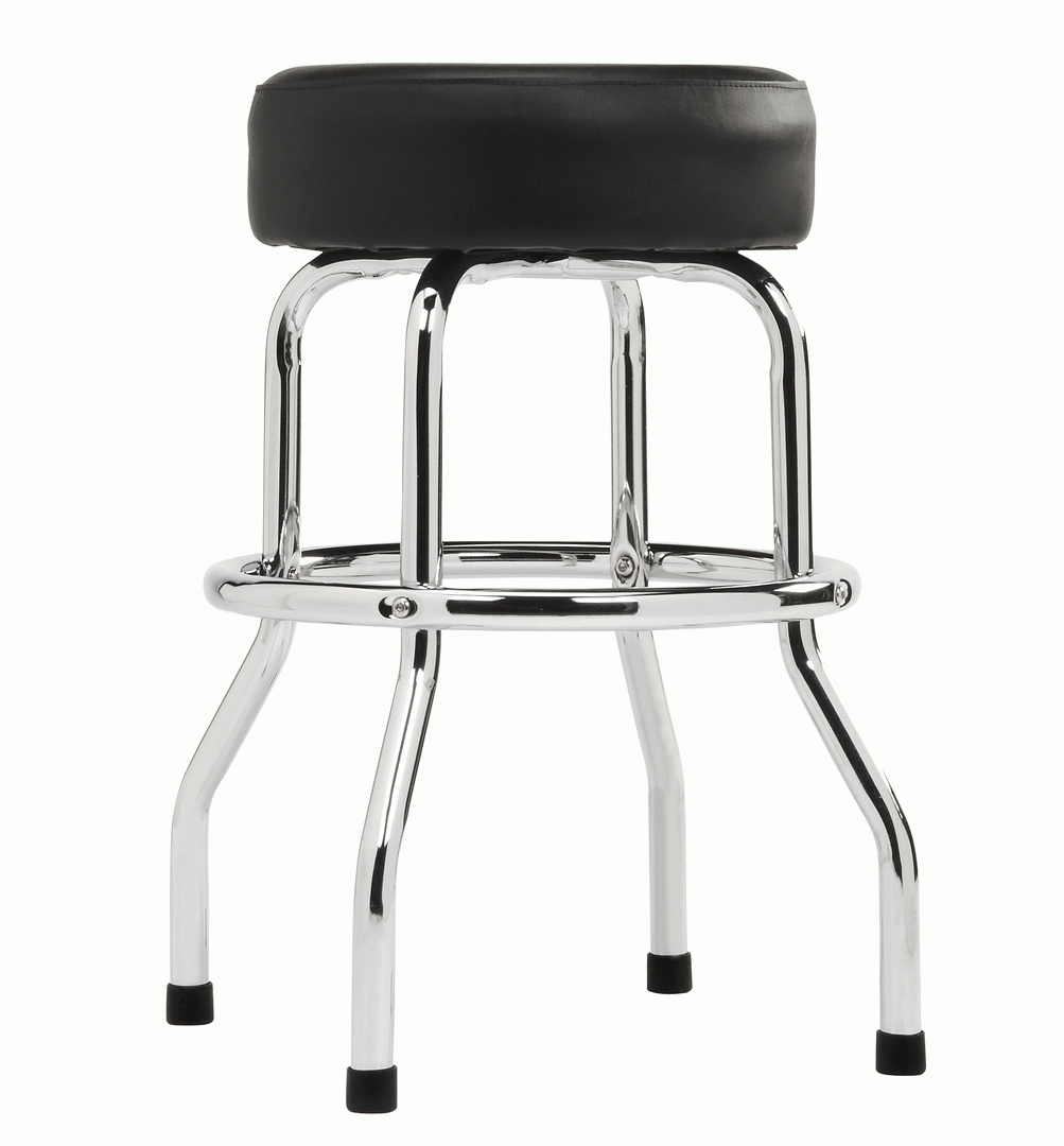 Ibanez Branded Bar Stool in Chrome with Black Padded Top - IBS50E1 - Image 3