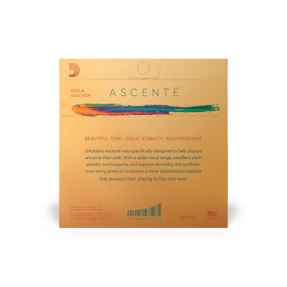 D'Addario AscentǸ Viola String Set, Extra-Extra-Short Scale, Medium Tension - Image 3