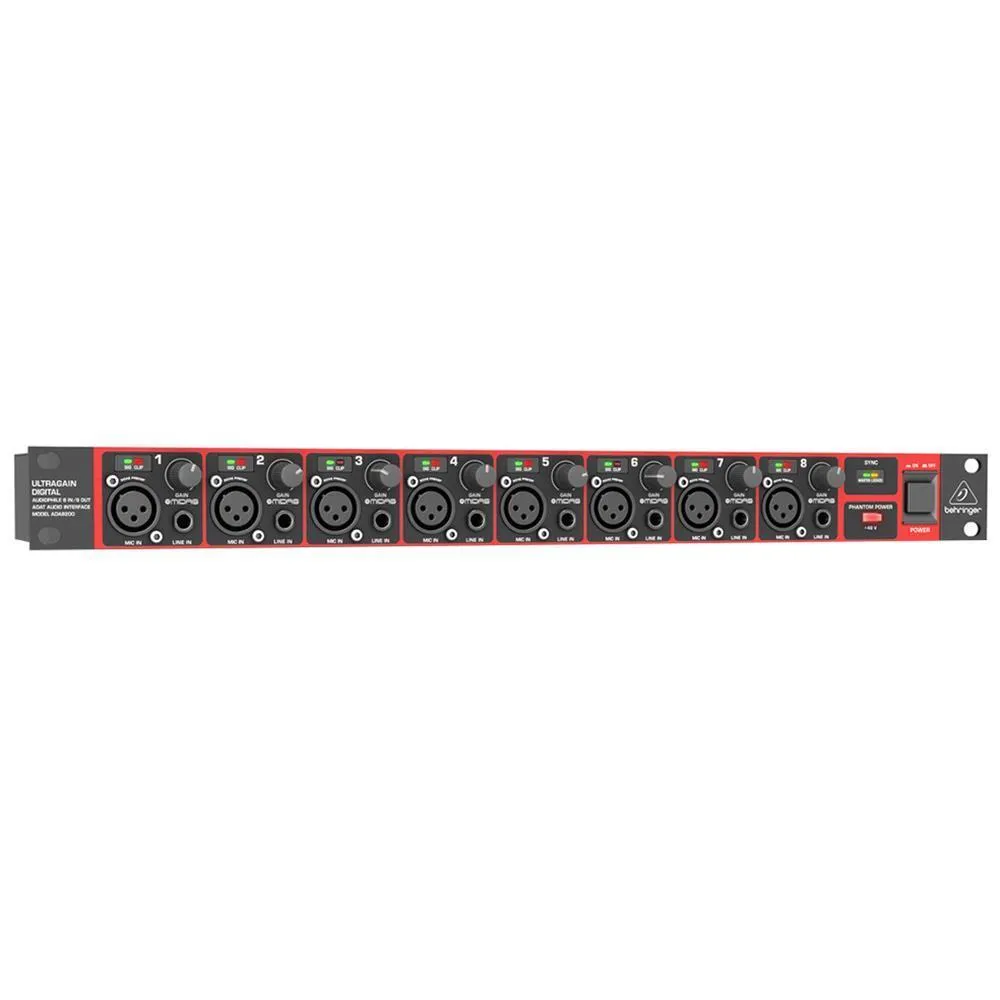 The Behringer Ultragain Digital ADA8200 Audio Interface With MIDAS Mic Preamp - Image 3